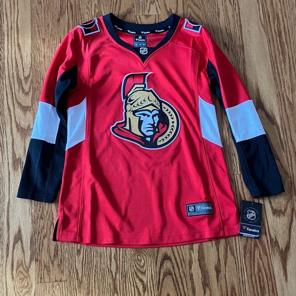 Women Red and Black Ottawa Senator Hockey Jersey